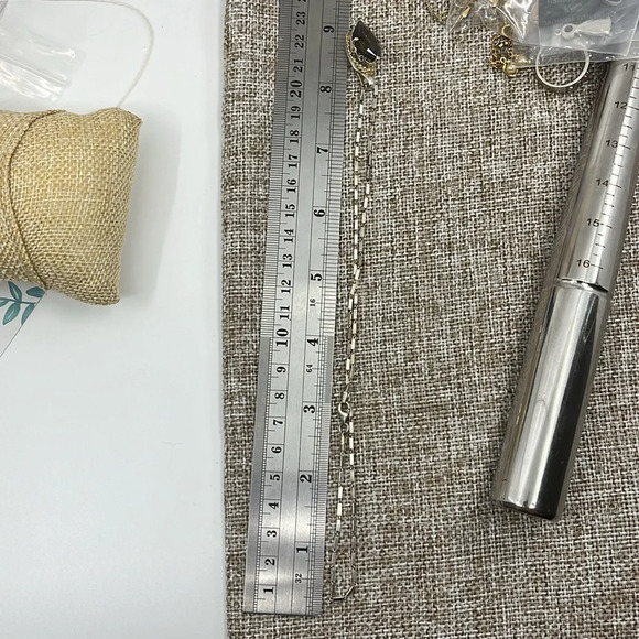 🖤 Silver and Gold Vintage Smoky Quartz Pendant Necklace 16" - Picture 14 of 15